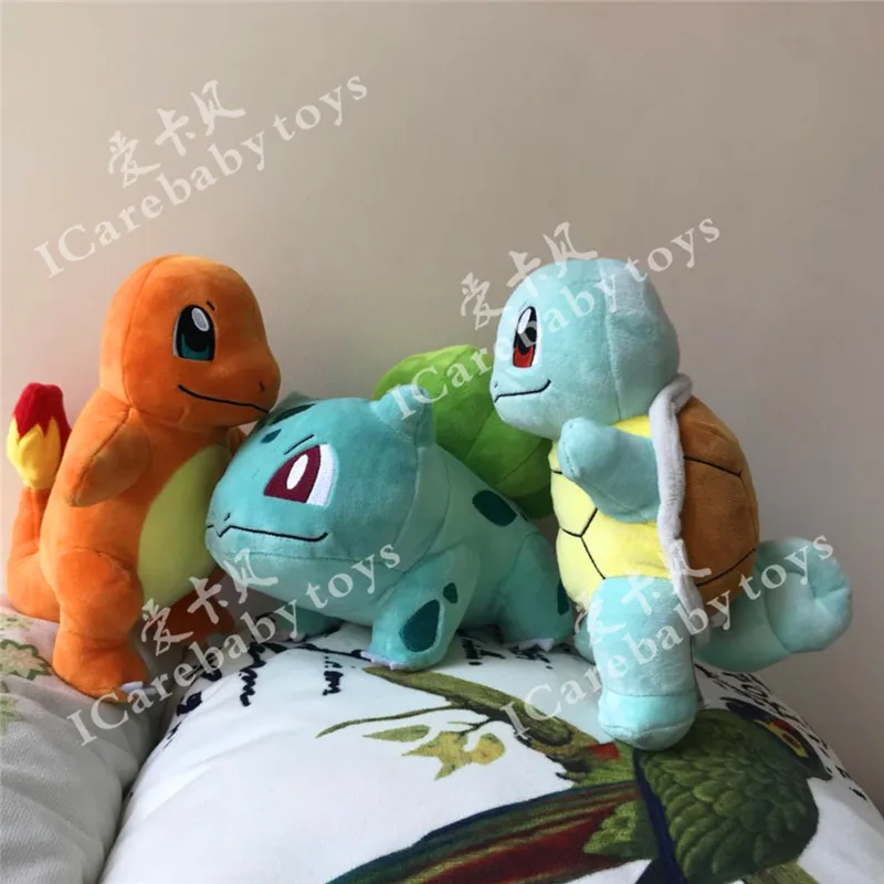 Новое поступление 22 см аниме мультфильм XY slee Charmander Squirtle Bulbasaur плюшевые игрушки