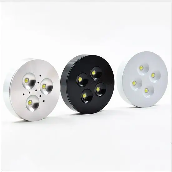 Frio a Luz do Ponto Downlight Levou Dimmable 4 Dc12v Cabitnet Puck Luz Led Recesso Lâmpada Warm White Branco 3 w