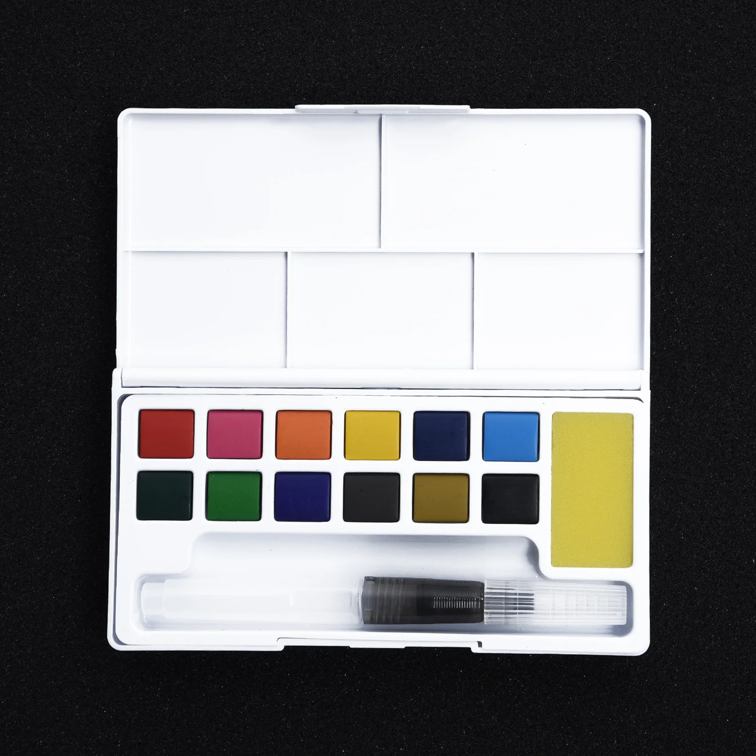 

With Paintbrush Pigment Sponge Case Drawing 12/18/24/36pcs Solid Watercolor Box 12/18/24/36 Solid