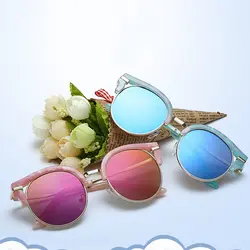 Солнцезащитные очки Для женщин 2019 дети круглый полые солнечные очки унисекс для девочек и мальчиков смолы объектив очки дети UV400 очки