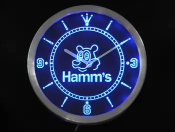 

nc0129 Hamm's Bear Beer Bar Neon Sign LED Wall Clock