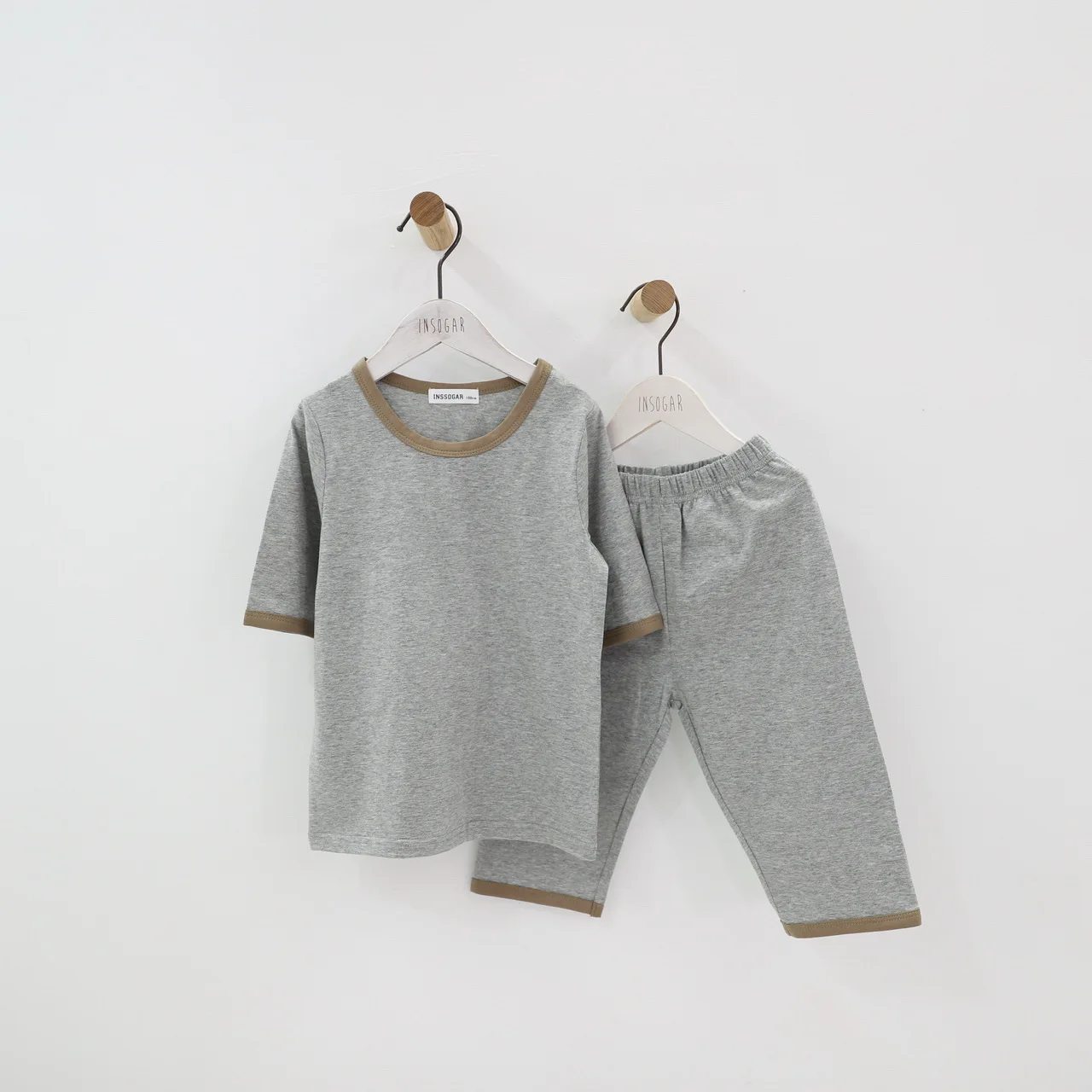 Детский хлопковый Пижамный комплект для мальчиков и девочек детская одежда