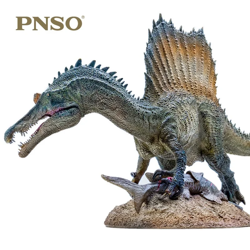 1:35 PNSO спинозавр колючий Дракон рыбалка с платформой динозавр Классические игрушки древних животных модель подвижные челюсти