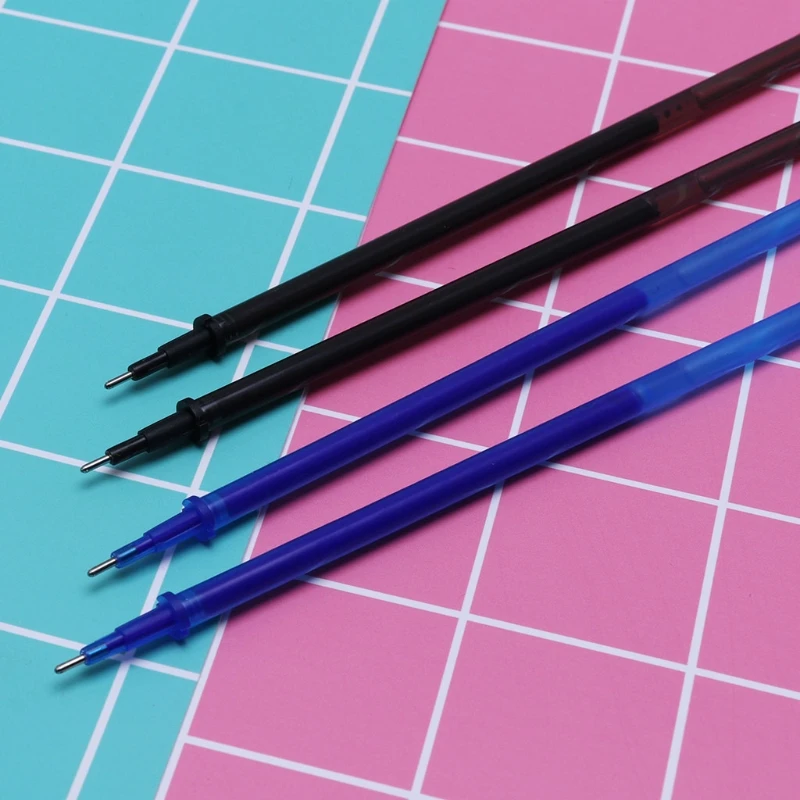 NoEnName_Null Высокое качество 1 комплект/20 шт стираемые Сменные стержни для ручек синие и черные чернила Волшебная пишущая Заправка для гелевой ручки
