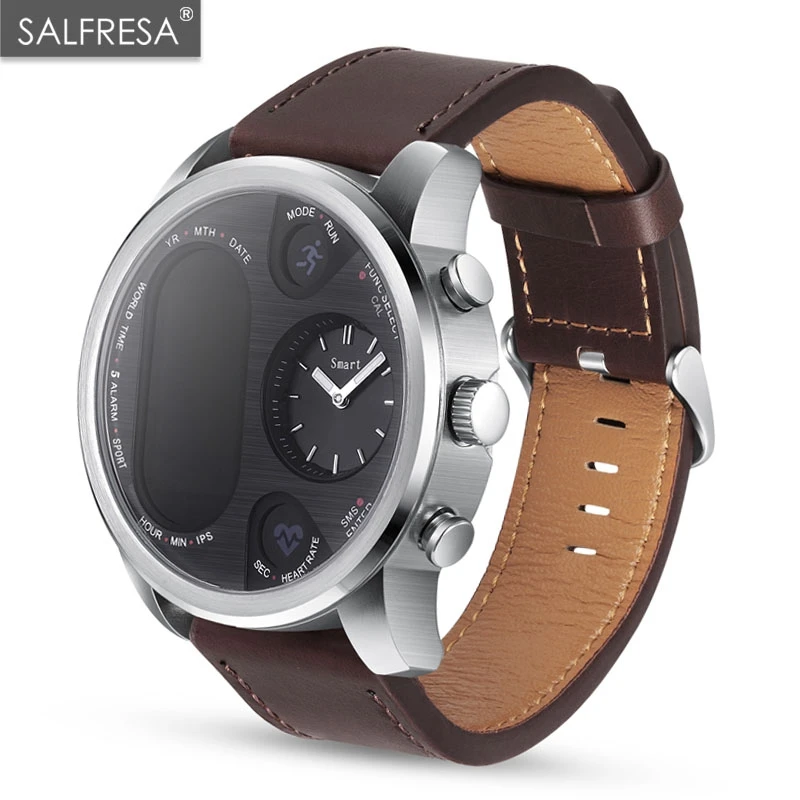 

Sport Hybrid Smart Watch Stainless Steel Fitness SALFRESA T3 Activity Tracker IP68 Waterproof Standby 15 Days BRIM Smartwatches