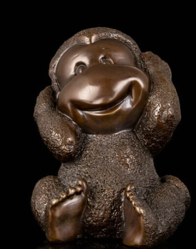 

Art Deco Sculpture Lovely Monkey Bronze Statue R0711