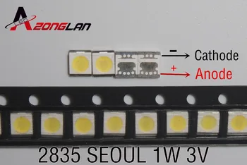 

200PCS Original SEOUL LED 2835 3528 1210 Light Beads Cool white High Power 1W 3V 100LM For LED LCD TV Backlight Application