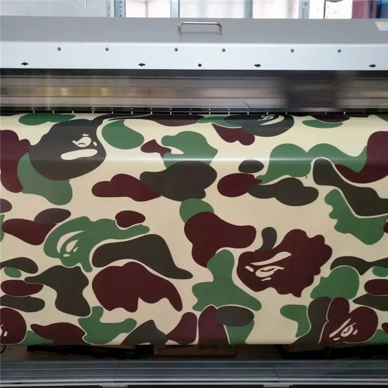 

5/10/15/20/25/30X1.52M red grey green Camouflage Car Vinyl Wrap Sticker Camo camouflage film Bubble free