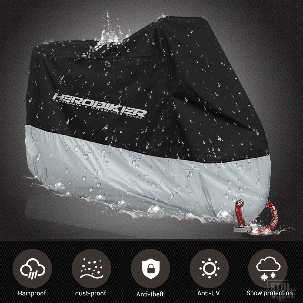 HEROBIKER чехол для мотоцикла водонепроницаемый пылезащитный УФ защитный улицы мото