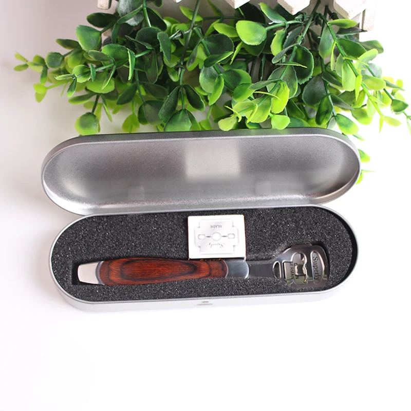 Removedor de Calos Lâminas de Barbear para Remoção de Calos e Peles Ferramentas de Pedicure com Cabo de Madeira Áspero 8 Cheap Aparador de calo