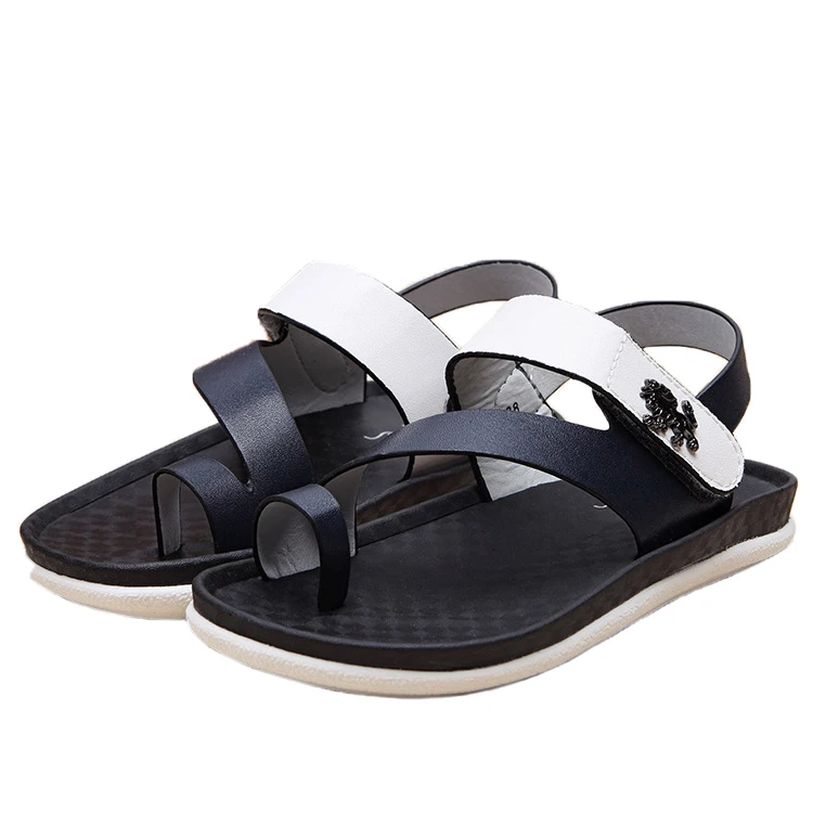 

Kids Boy Sandals Summer Child Beach Shoes Genuine Leather Mixed Color Clip Toe Girl's Sandals Children's Shoes 2018 New Style