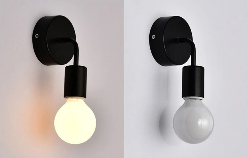 Luminária de Parede Moderna de Ferro Iluminação para Escada Estilo Nórdico Simples Elegante Cabeceira Quarto Cozinha Casa Ambientes Internos E27 6 High Quality Luzes e Iluminação