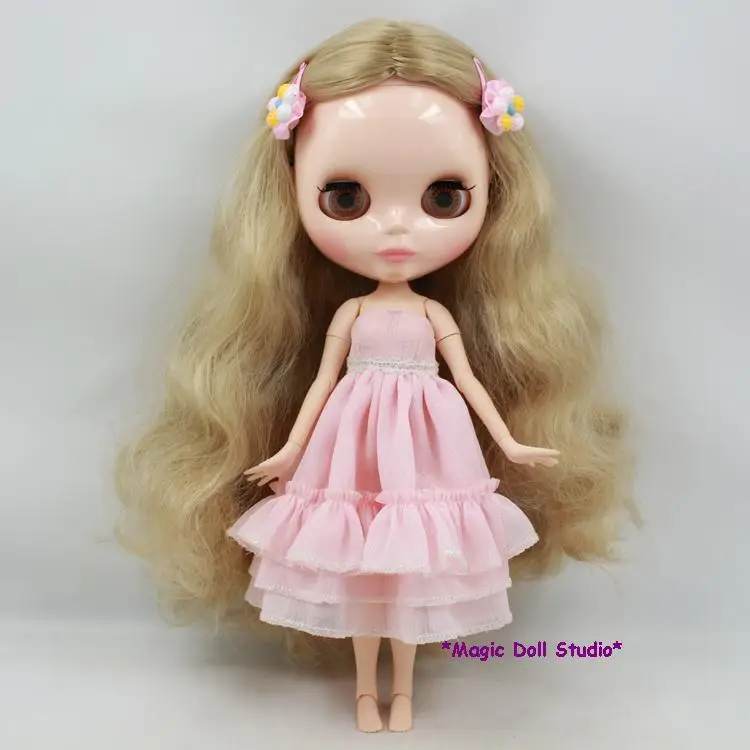 12 дюймов BJD NeoBlythe кукла белокурый Кудрявый Длинный Hiar Nude Blyth кукла пластиковая кукла Розничная Neoblythe кукла [NBL034]