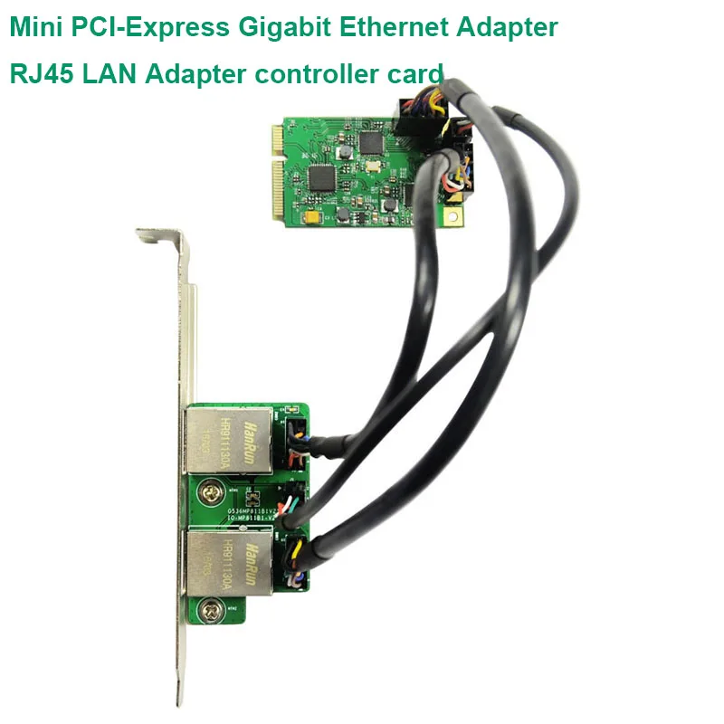 Realtek чип Mini PCI Express dual port gigabit ethernet карты контроллера RJ45 lan 10/100/1000 Мбит/с nic сетевой карты RTL8111 чип