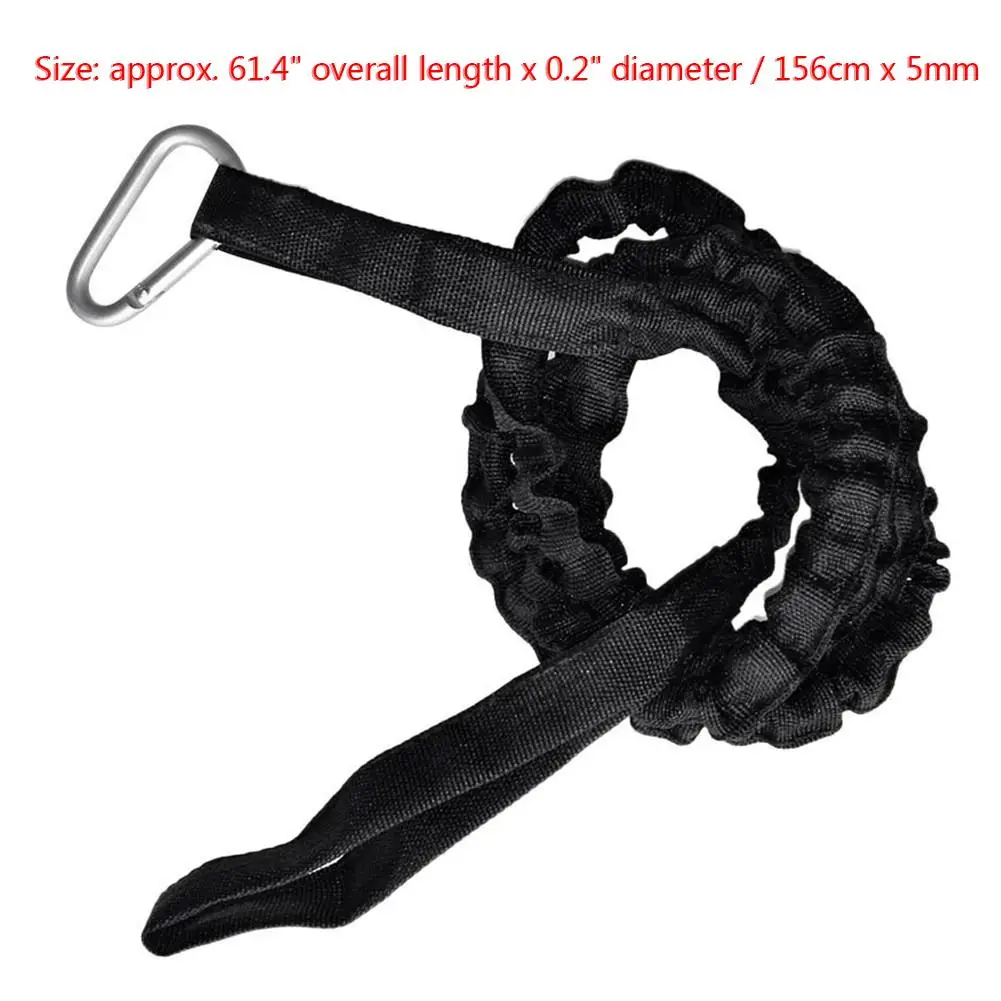 

61.4 "Nylon Kayak Canoe Paddle Leash Fishing Rod Leash Safety Rope W / Carabiner Rowing Boats Accessories Good Durability