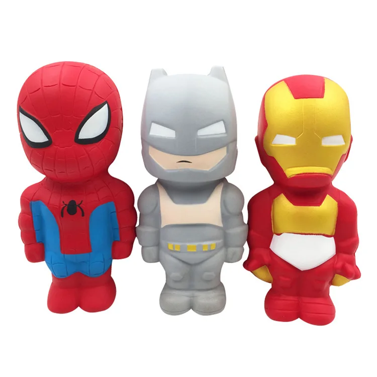 Супер герой, Бэтмен, Железный человек, Человек-паук, медленно поднимающийся, ароматизированный, мягкий, медленно поднимающийся, облегчающий стресс, антистресс, телефон, ремешок, игрушка, детский подарок