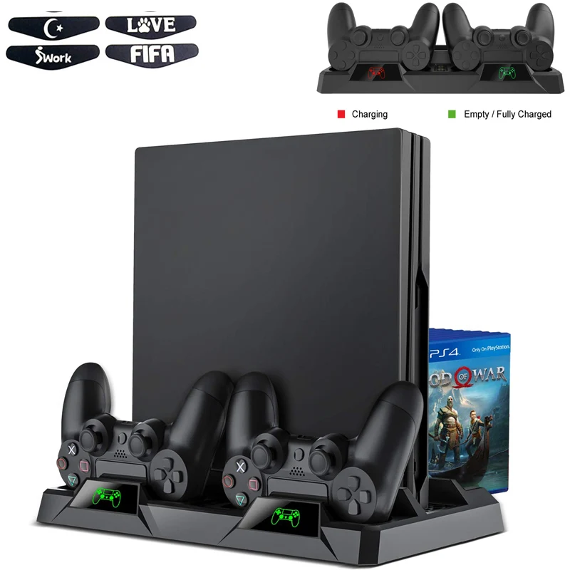 Охлаждающая подставка для Playstation 4/PS4 Slim/PS4 Pro вертикальный охлаждающий вентилятор
