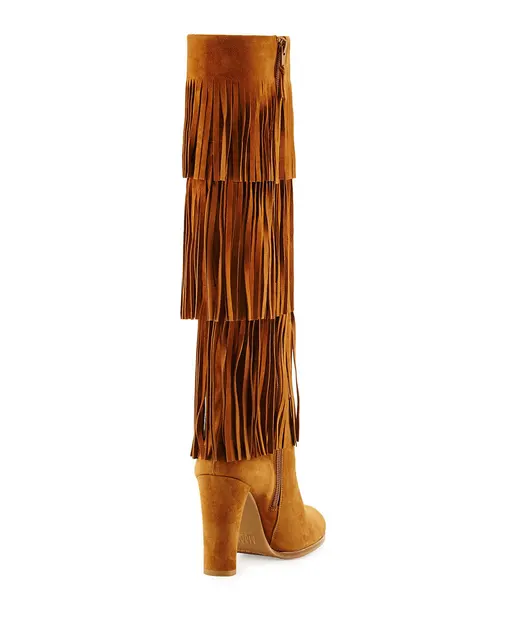 long winter dress with boots