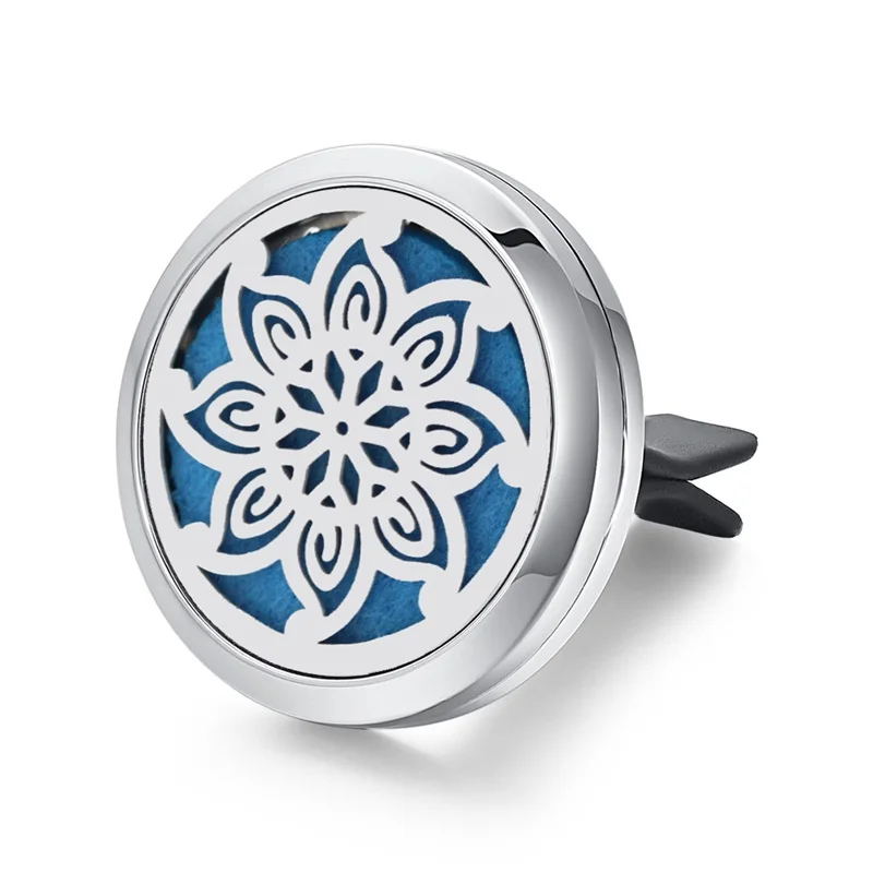 

1Pc 316L Stainless Steel Geometric Shape Essential Oil Car Air Freshener Diffuser Locket Clip Pendant For Gift