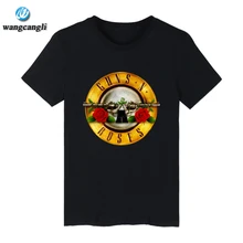 

Guns N Roses Rock Band Short Sleeve T-shirt Men Hip Hop T Shirts with Punk Music Funny T Shirts for Men in black Tee Shirt Brand