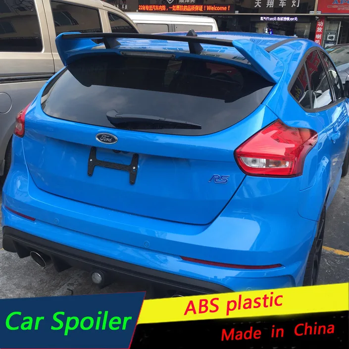 

For Ford Focus Spoiler High Quality ABS Material Car Rear Wing Primer Color Rear Spoiler Fit 2012 2013 14 Focus RS Big Spoiler