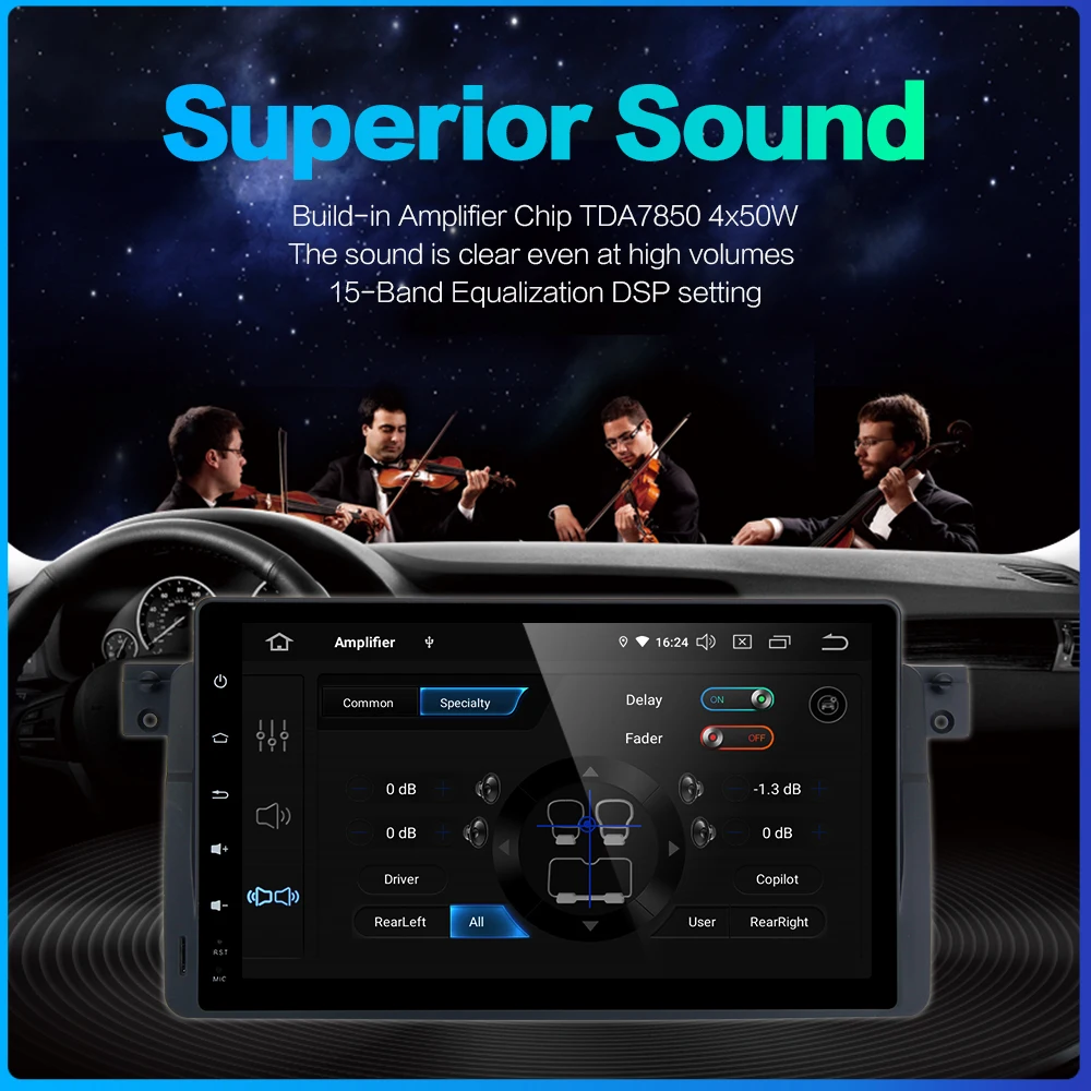 Discount Dasaita Android 9.0 Car Radio for BMW E46 M3 318i 320i 325i 2001 2002 2003 GPS Navi 9" IPS 64GB ROM Bluetooth DSP 4