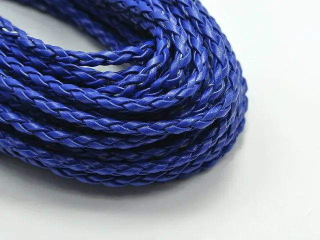 

32.8 Feet Royal Blue BOLO Braided Leatheroid String Jewelry Cord 3mm