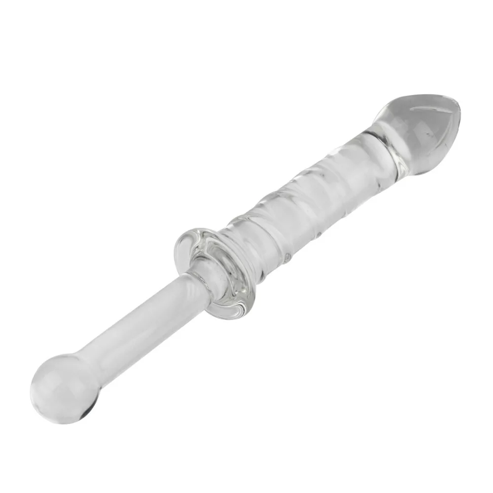 Pyrex Glass Dildo Fake Penis Crystal Anal Beads Butt Plug -5604