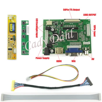 

HDMI VGA 2AV Controller Board + Backlight Inverter + 30Pins Lvds Cable Kits for LP171WP4 LTN170X2 1440x900 2ch 6 bit LCD Panel