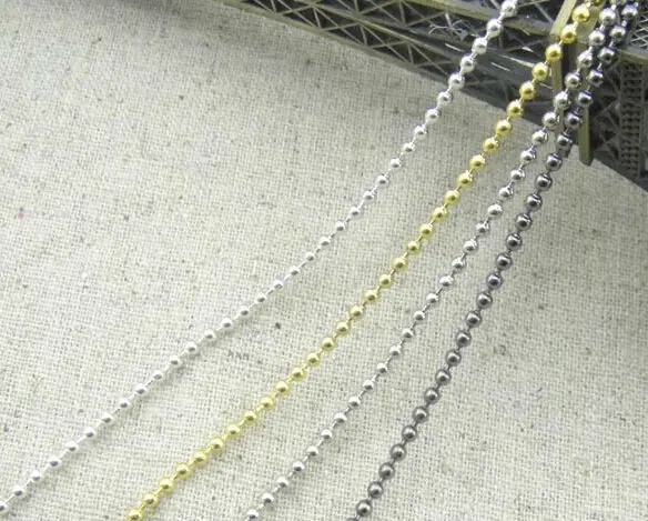 

15M/lot 2.0MM/w (Silver/Gold/Nickel/Vintage Bronze) Metal Ball Chains Jewelry Accessories Findings