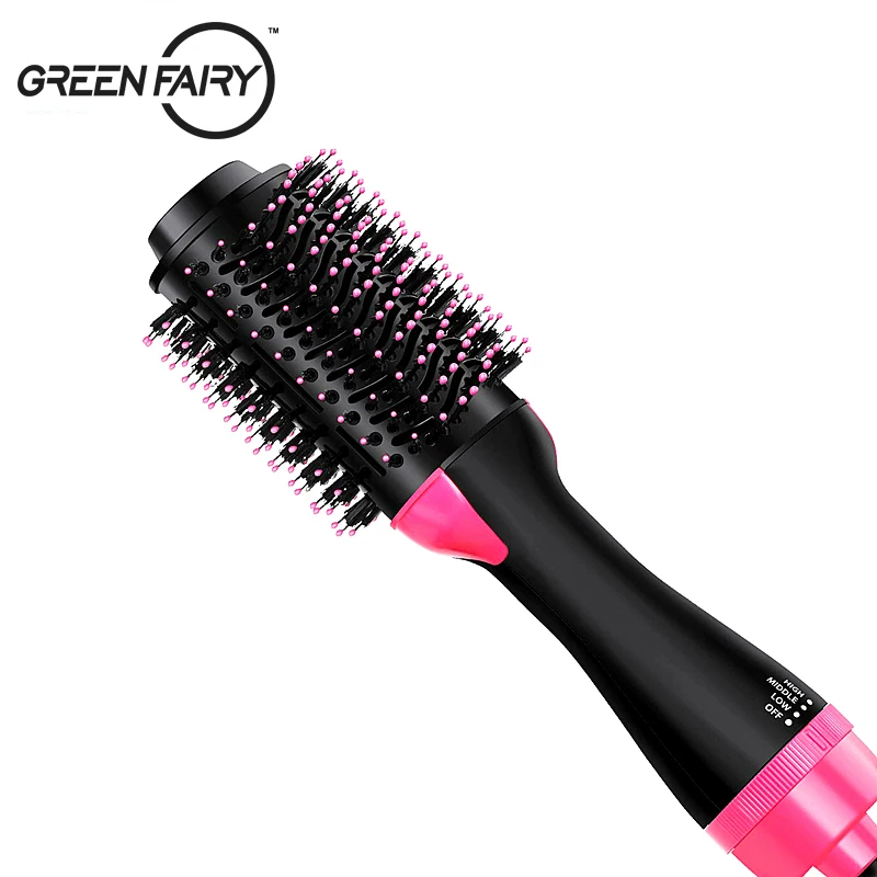 

Anti-Scald Hair Brush Hair Dryer Volumizer Ceramic Electric Blow Dryer Hot Air Brush Negative Ion Multifunctional Straightener