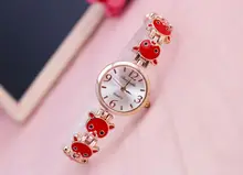 new arrival cute bracelet watch flower bracelet magnificence pretty alloy watch for woman wrap quartz gown watch