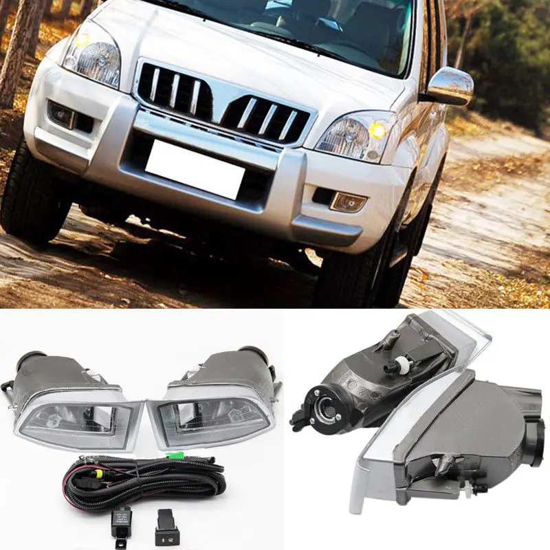 

For Toyota Prado FJ120/LC120 2003-2009 1 Set Front Fog Lamp Cover Trim Replace