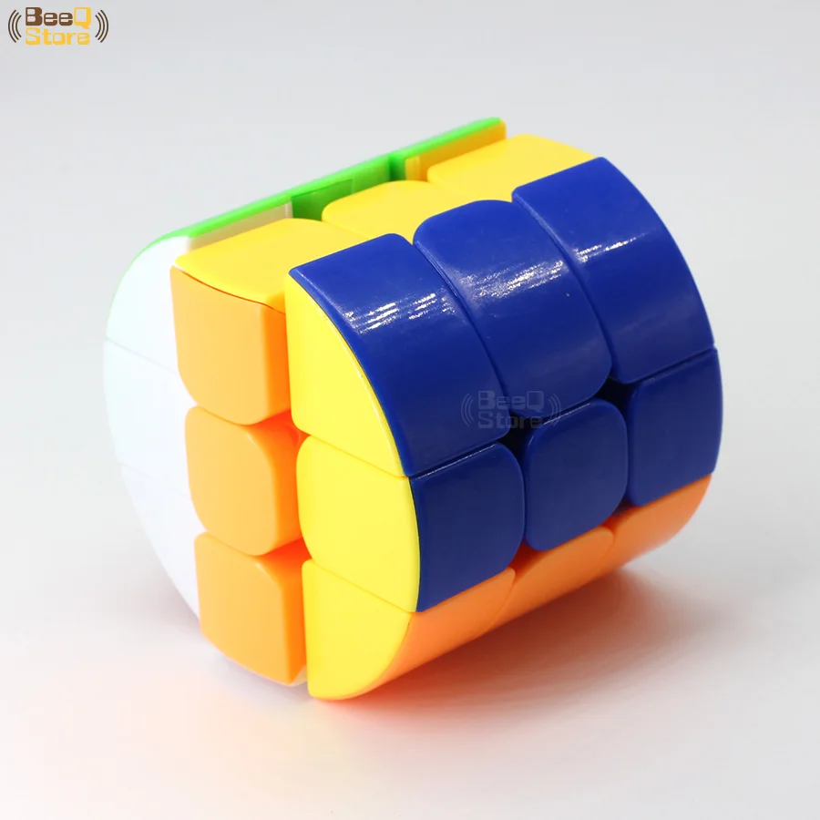 3x3x3 цилиндрический магический куб, без наклеек, твист, головоломка, куб 3x3, странная форма, куб, магические Развивающие игрушки для детей