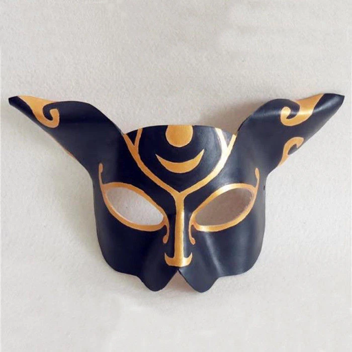 Leather Egypt Cat Goddness Bast Cosplay Mask Party Halloween 