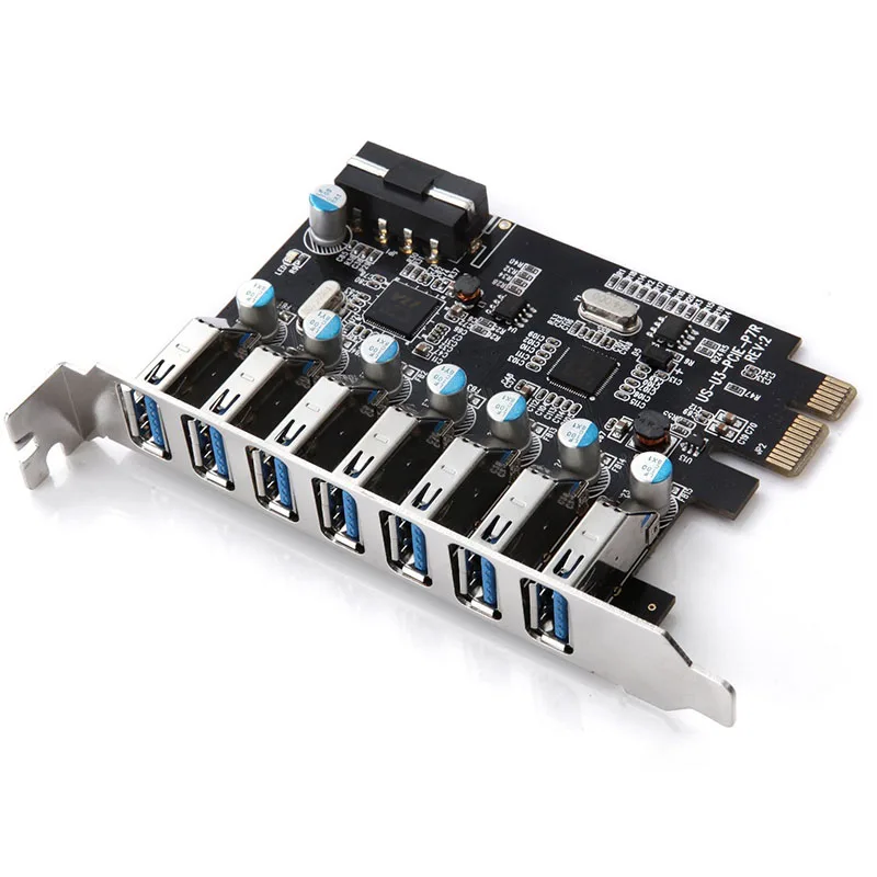 7 портовая суперскоростная PCI E к USB 3 0 плата расширения Express внутренняя QJY99| |