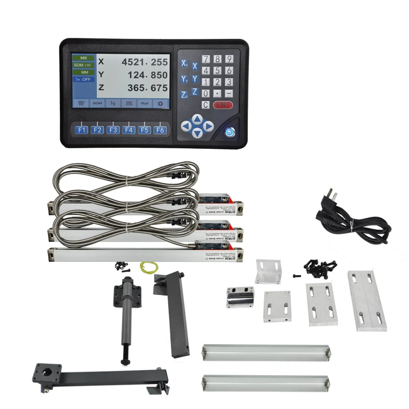 

DRO 3 axis LCD Digital Readout Display(RS232)and 5um 0-1100mm 3pcs Optical Linear Scale/Linear encoder/Linear ruler