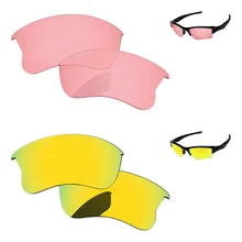 24 К золотой и Кристалл Розовый 2 пары Замена оптические стёкла для Flak куртка XLJ солнцезащитные очки женщин рамки UVA и UVB защиты