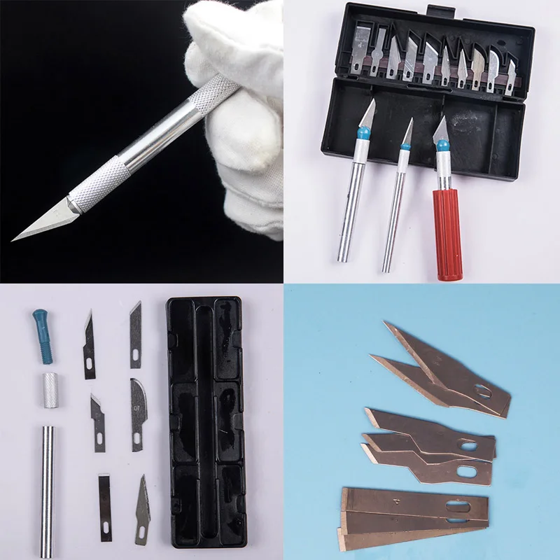 Нож для резьбы, 13 лезвий, полимерная глина с коробкой, многофункциональная ручка, нож s Cutter, гравировальные ремесленные ножи, скульптура, принадлежности для творчества