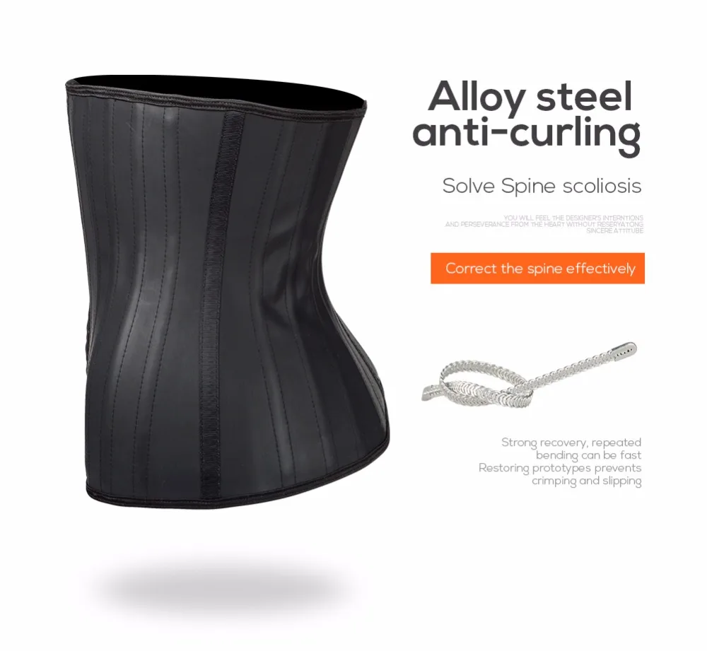 shapewear for women Waist Trainer Corsets Latex gaine ventre Steel slimming underwear body Shaper women Bustiers colombian girdles Modeling Strap shapewear for dresses