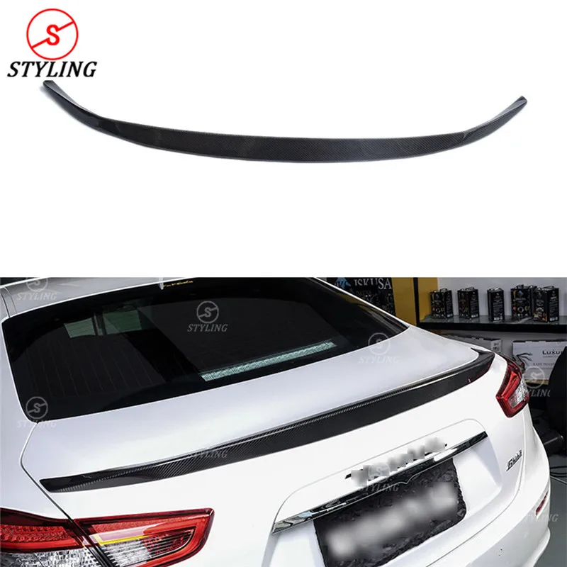 For Maserati Ghibli Novitec Style Carbon Fiber rear spoiler Rear trunk wing Car Styling Gloss Black 2014 2015 2016 2017 - UP For Maserati Ghibli Novitec Style Carbon Fiber rear spoiler Rear trunk wing Car Styling Gloss Black 2014 2015 2016 2017 - UP