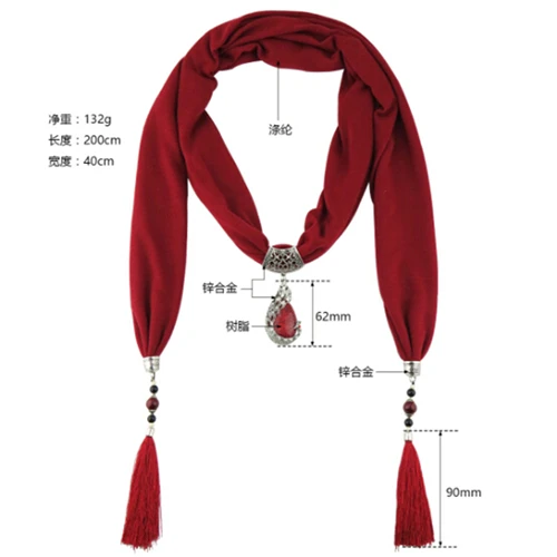 Модное этническое женское ожерелье с разноцветными керамическими бусинами и павлином, ожерелье с шарфом, богемное ювелирное изделие - Окраска металла: H13267