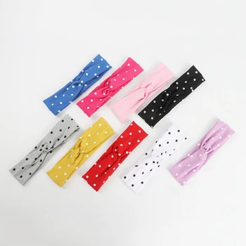 

New Fashion baby girl headband Dot Cross Children Weave Twist Headband for Baby girl Hair Accessories Bowknot Turban Baby Hair