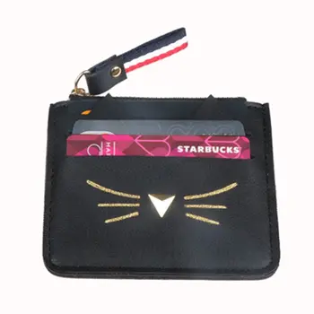 

ISKYBOB Women Zipper Coin Bag Lovely Cat Ear Cash Coin Purse Wallet Mini Credit Card Holder Bag Girls Clutch Handbag