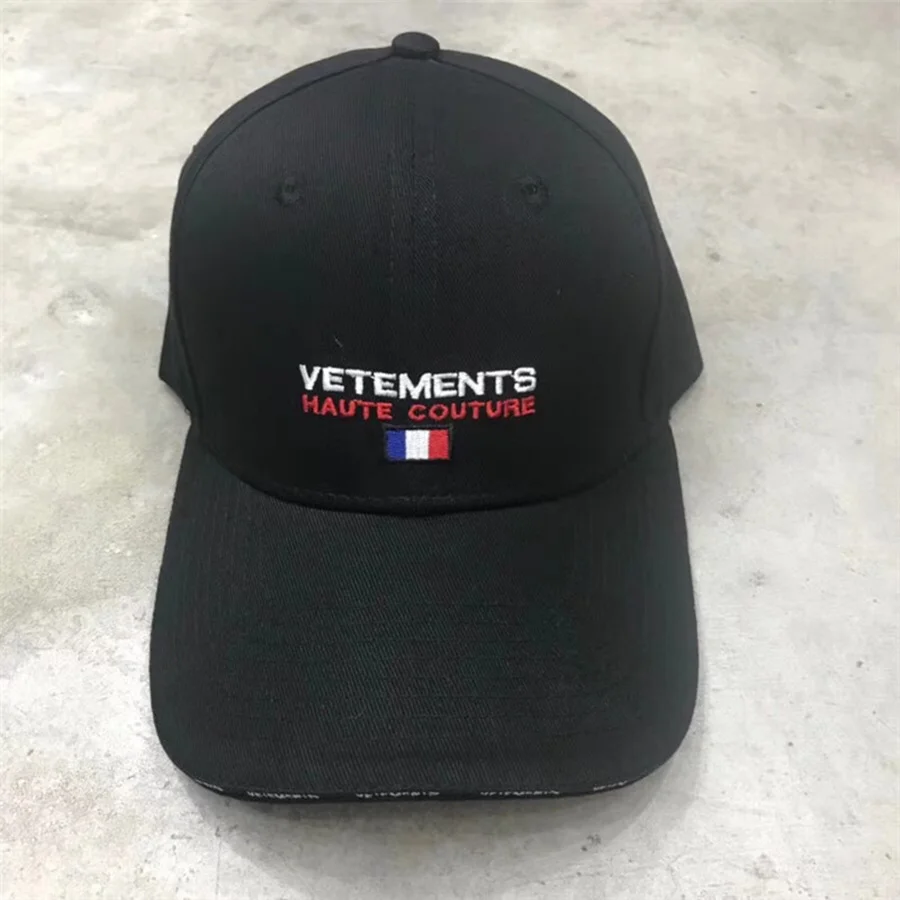 

Vetements Baseball Caps Women Men 1:1 High Quality Embroidery France Flag Summer Style Vetements Cap