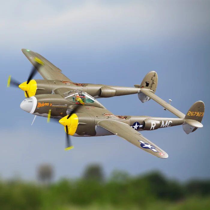 Летная линия P38 Lightning RC Warbird PNP FLW03 - Цвет: green