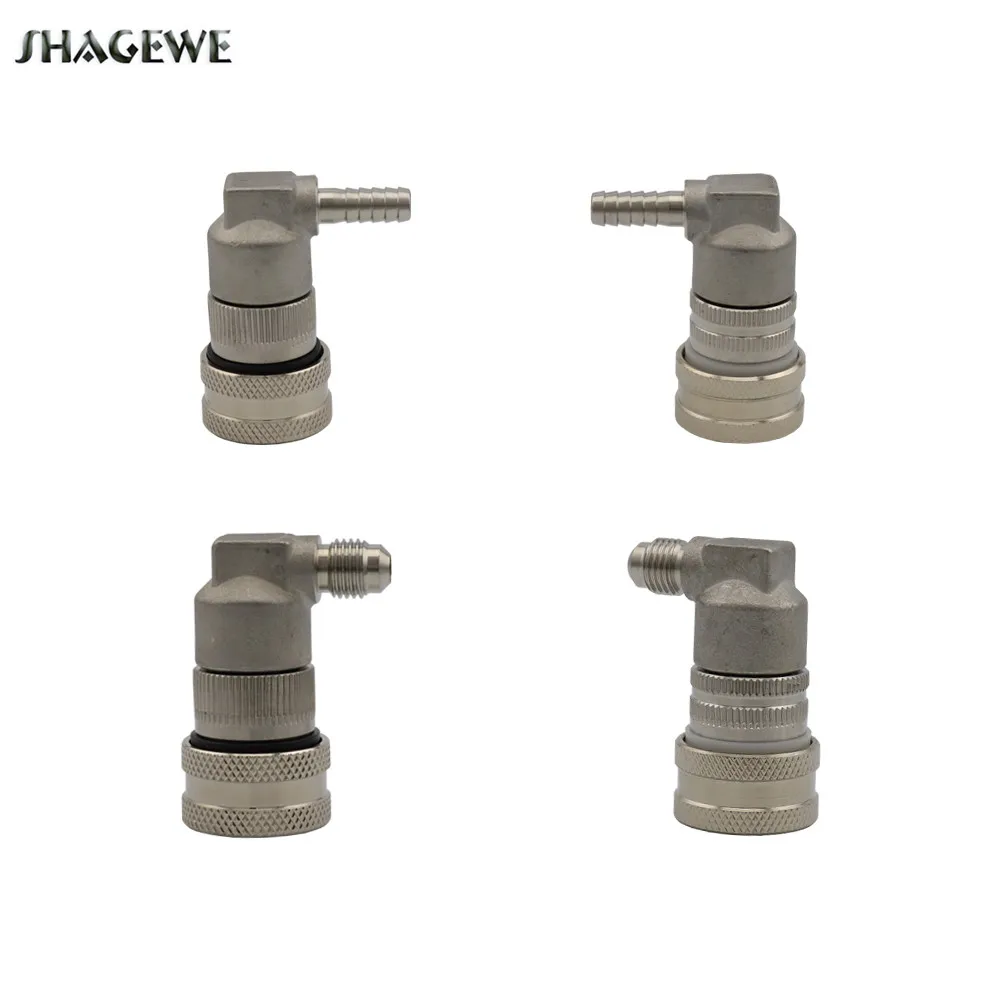 

Home brew Beer Cornelius Keg Connector Stainless Ball Lock Disconnect Liquid Gas 1/4" Barb Thread