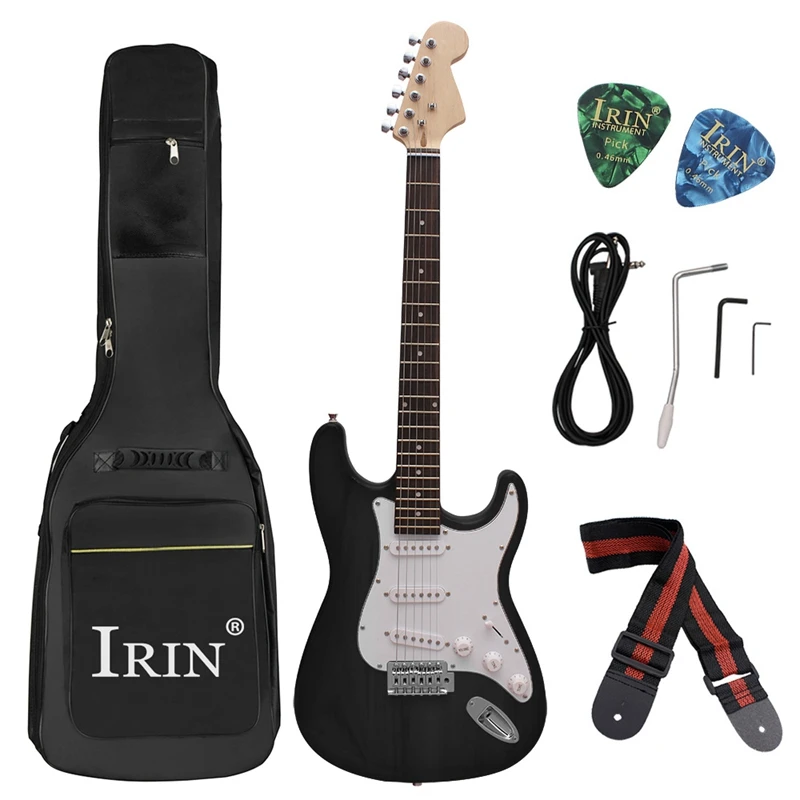 IRIN LT Elektrische Gitaar 39 Inch 6 Snaren Palissander Toets Met Kabel Band Pick Zak Gereedschap Akoestische Gitaar Kits Accessoires IRIN LT Elektrische Gitaar 39 Inch 6 Snaren Palissander Toets Met Kabel Band Pick Zak Gereedschap Akoestische Gitaar Kits Accessoires
