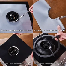 4 шт. стекловолокно защитное покрытие для газовой плиты инструменты для кухни дома многоразовый коврик подходит чистая горелка газового диапазона крышка лайнера