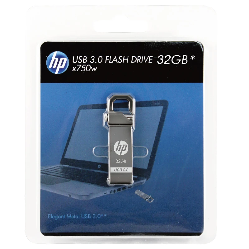 HP флэшка x750w USB Flash Drive 3.0 32 ГБ Высокая Скорость Элегантный металл Stick Флешки Флэш